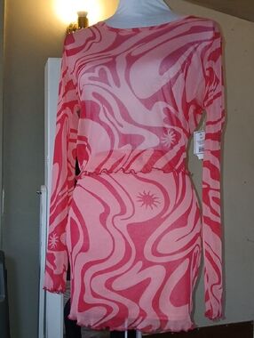Trippy Pink Patterned Long Sleeve 2-peice SET